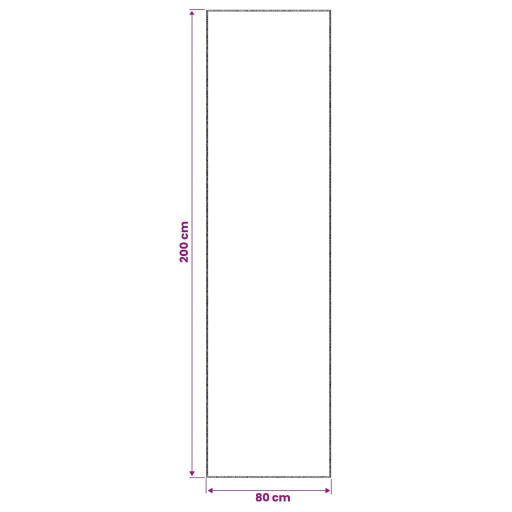 Tappeto Grigio 80 x 200 cm 100% Poliestere 3 mm Lavabile 42041661