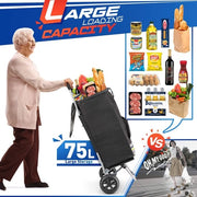 Carrello per spesa con ruote – Carrello per spesa extra sostenibile – materiale resistente – impermeabile