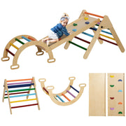 Gioco per Bambini 5 in 1 Triangolo e Arco Montessori Rampa per Arrampicata