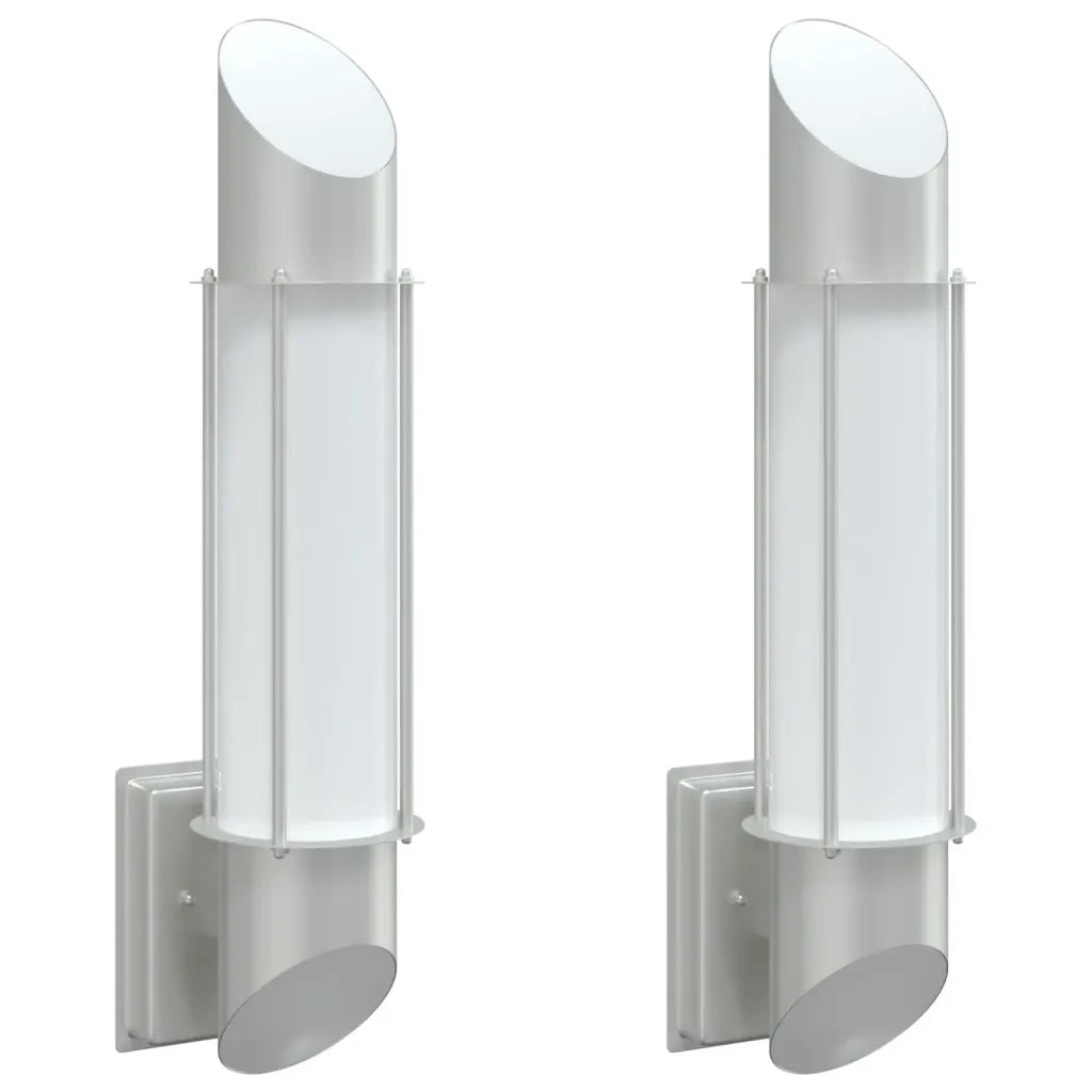 Applique da Esterno 2 pz Argento in Acciaio Inossidabile CFW3278380
