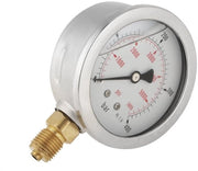 Drukmeter 0-400 bar/0-5800 PSI - Manometro a metallo - Larghezza della vetrata 63 mm - Facile da utilizzare - Duraturo e affidabile