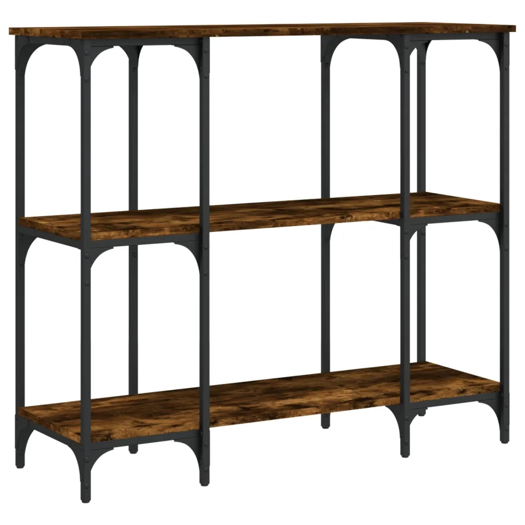Tavolino Consolle-Tavolino da soggiorno-Tavolo Rovere Fumo 102x35x90 cm in Legno Multistrato
