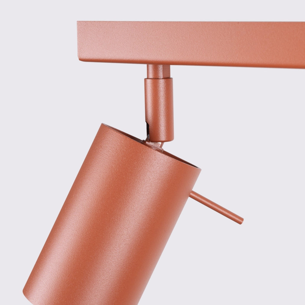 Lampada da soffitto RING 3L rosso ocra