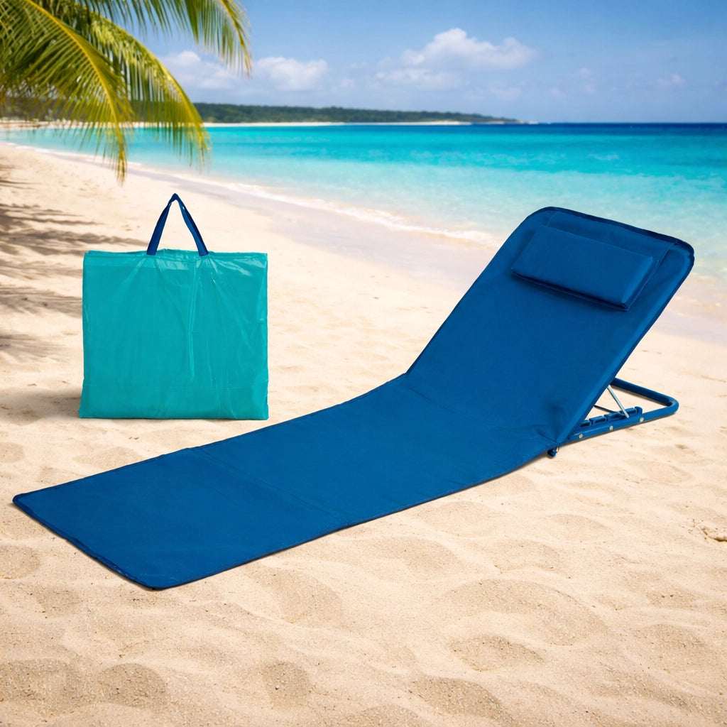 LETTINO PRENDISOLE BEACH MAT - 145x47x41 cm COLORE: BLU
