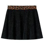 Gonna da Bambina con Vita Leopardata Nera 116 14481