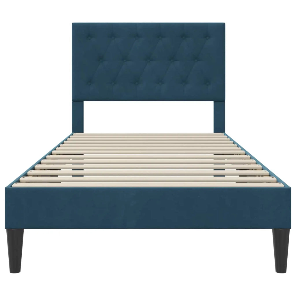 Struttura del letto con testiera Blu 80 x 200 cm Velluto 42027630