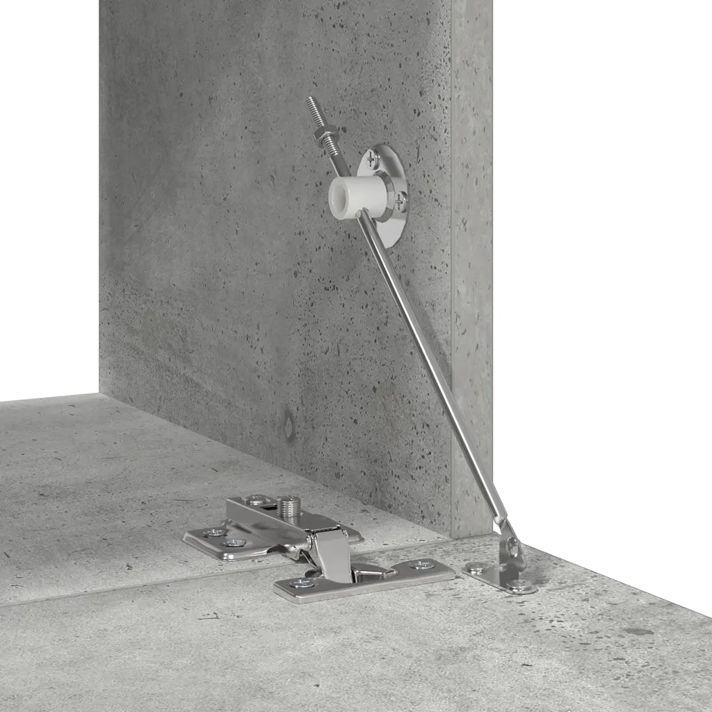 Set di Mobili Porta TV 4 pz Grigio Cemento in Legno Multistrato 3114625