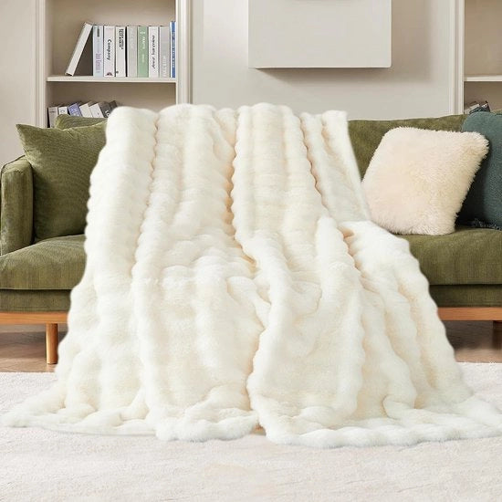 Fleece deken 1000 g/m² - Piuma soffice - Riscaldabile - Per camera da letto/divano - Leggero - Respirante - Duvet