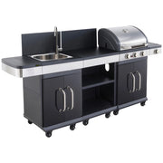 COOK'IN GARDEN - Cucina modulare da esterno FIDGI 3 con copertura
