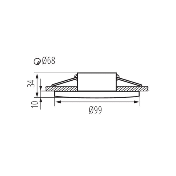 Kanlux DROXY faretto incasso tondo nero IP65 GX5.3/GU10