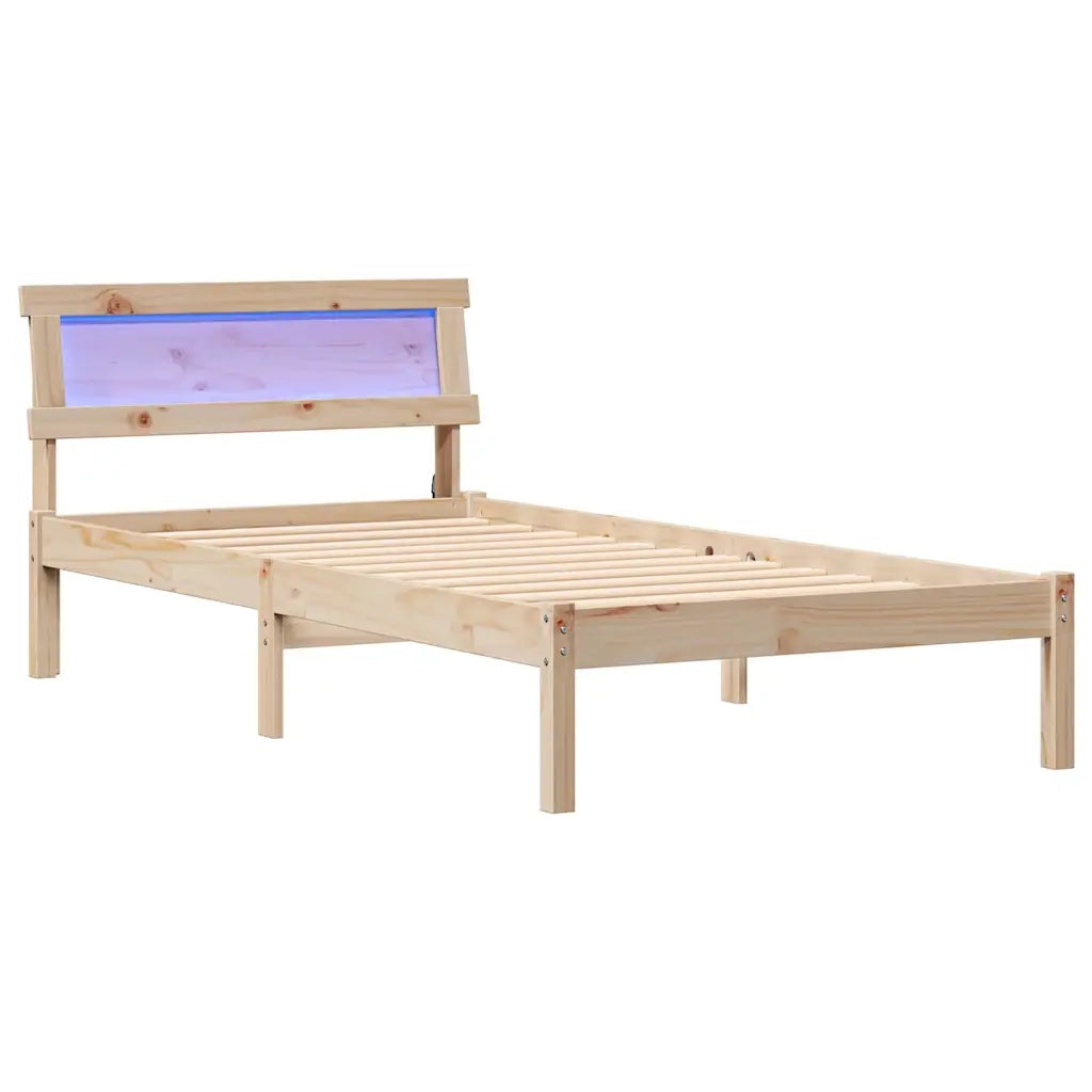 Struttura del letto Marrone 90 x 190 cm Pino massello 872842