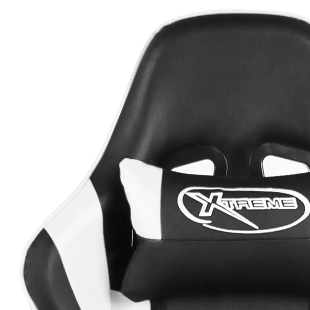 Sedia da Gaming | Sedia da e-sports Girevole Bianca in PVC