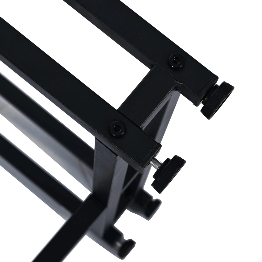 Tavolo da pranzo moderno con gambe in metallo MDF bianco e nero