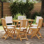 Sedie Bistro da Giardino 6 pcs Bianco Crema 38 x 46 x 85 cm