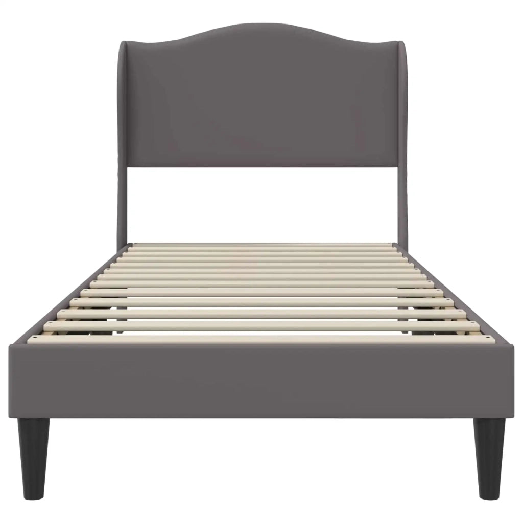 Struttura del letto con testiera Grigio 90 x 200 cm Similpelle 42027840
