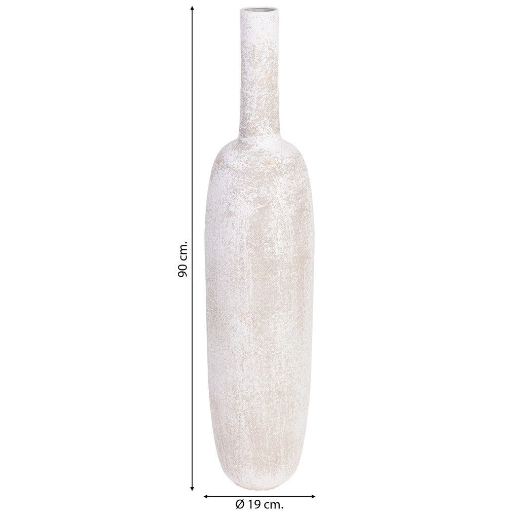 Vaso in metallo grigio 19x19x90h cm