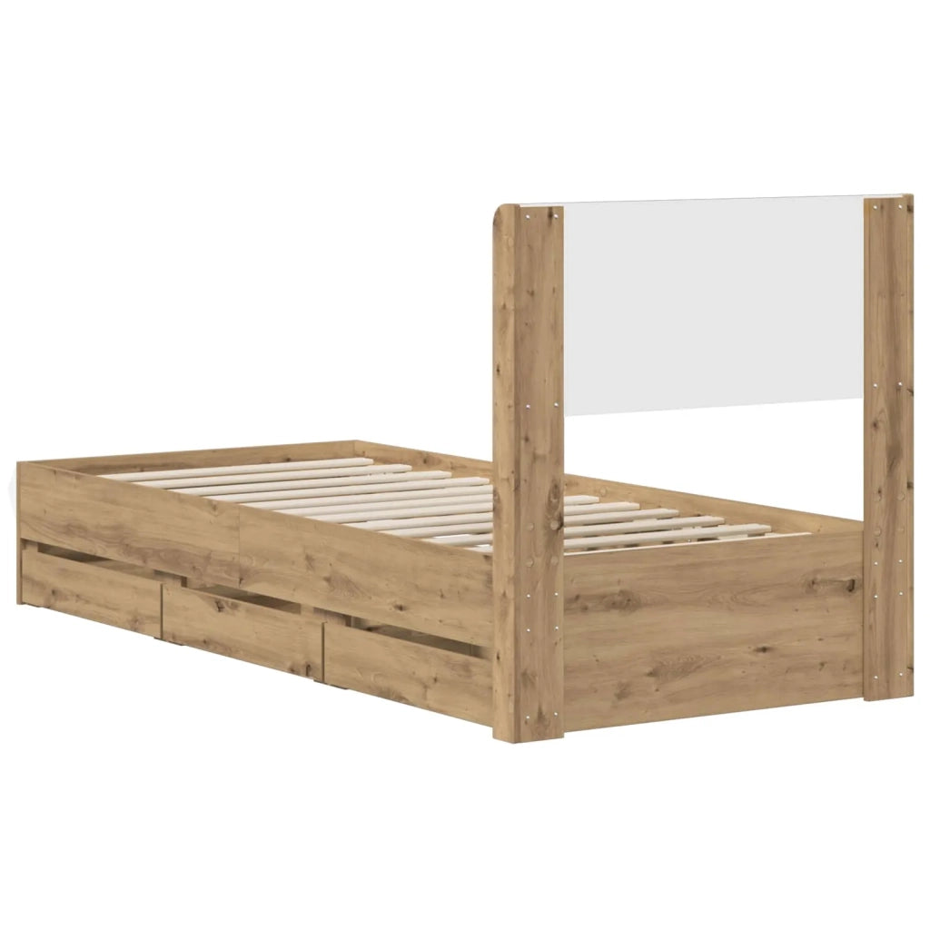 Struttura del letto con stoccaggio e testata Artisan Oak 3445817
