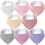 Set di coperte per neonati Set di coperte per bambini Foulard triangolare Sciarpa al collo Sciarpa per bambini Cotone per bambini Bambini di età prescolare Ragazze Ragazzi Abbigliamento unisex Set di chiusura a drukknop (8, Rosa)
