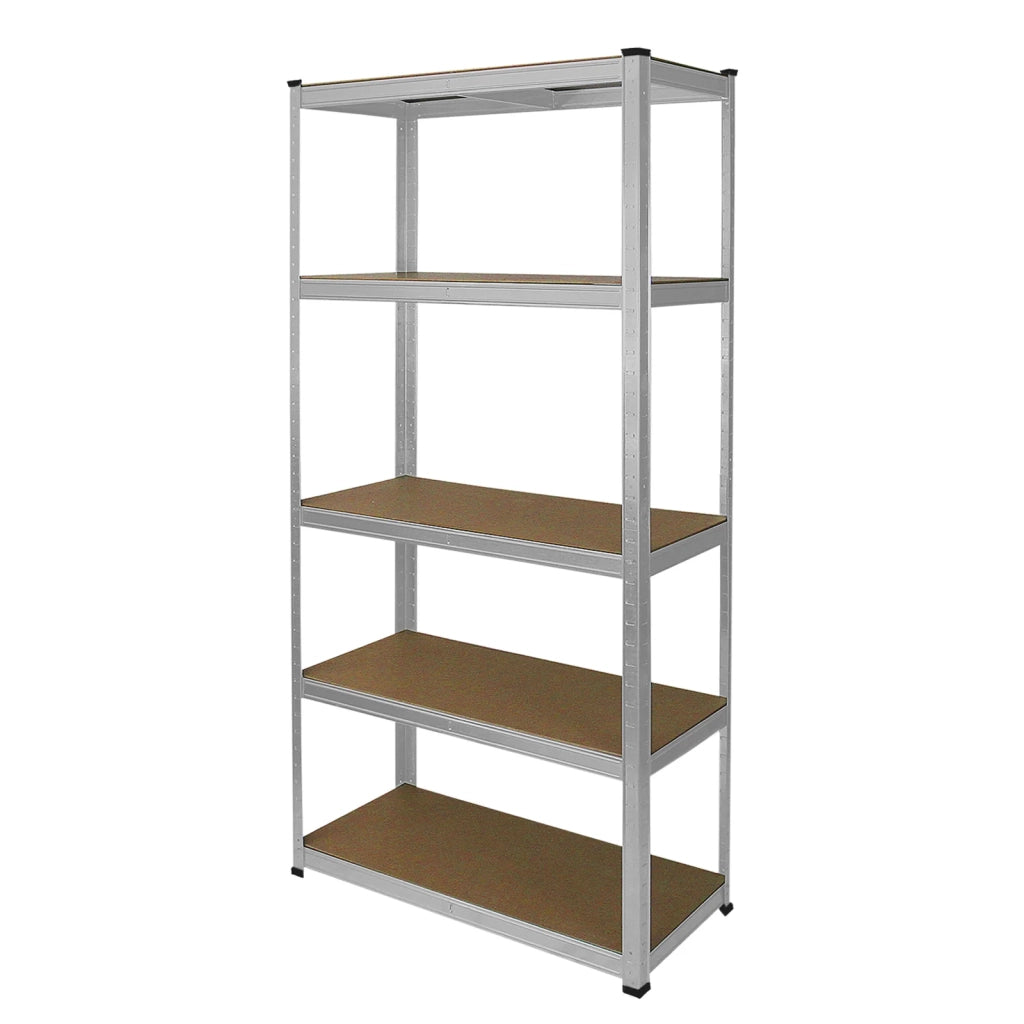 Set 3 Scaffali Metallici 90x40x180 cm 5 Ripiani MDF Portata 200 kg - Grigio
