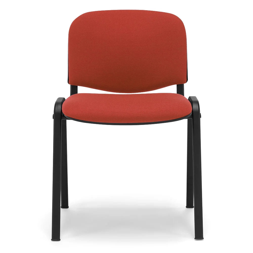 Sedia da Ufficio, Sala d’attesa e Studio Professionale MADE IN ITALY Kenya, struttura robusta in metallo seduta e schienale imbottito, colore Rosso