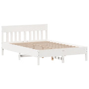 Letto matrimoniale | Letto per adulti | Letto senza Materasso Bianco 120x190 cm Legno Massello di Pino