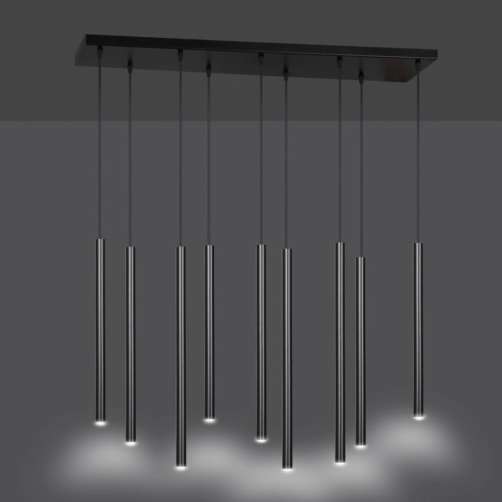 Lampada a sospensione Selter in acciaio nero opaco