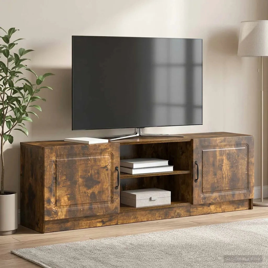 Mobile TV Rovere Fumo 150 x 31 x 47 cm Legno ingegnerizzato 895840