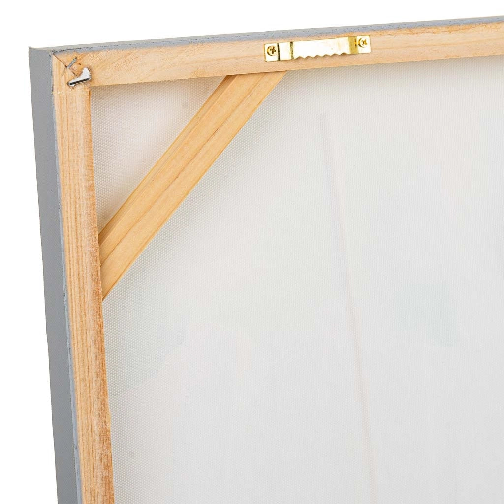 Quadro dipinto a mano con rilievo grigio 50x100x3h
