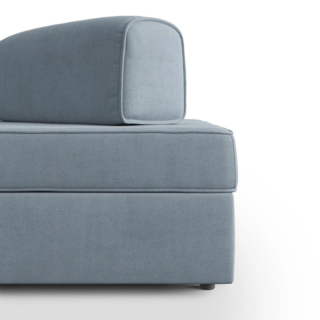Liberty Divano senza pouf estraibile e schienali movibili in tessuto morbido impermeabile T02 160 cm carta da zucchero