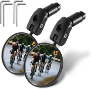 Specchi retrovisori per bicicletta, 2 pezzi, regolabili e ripiegabili, per mountain bike e bicicletta da corsa, visione HD e sicurezza