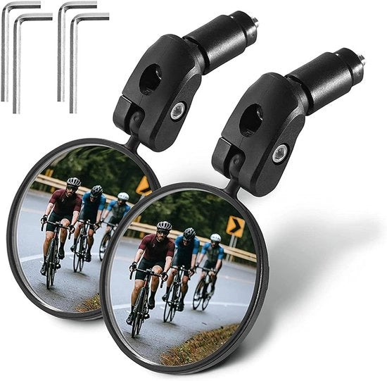 Specchi retrovisori per bicicletta, 2 pezzi, regolabili e ripiegabili, per mountain bike e bicicletta da corsa, visione HD e sicurezza