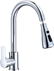 Cranio Mixer per Contenitore 3 Funzionalità Spout Rotativo 360° Maniglia Unica - Rubinetto da Cucina in Acciaio Inox Laccato Cromo