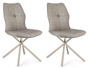 Set 2 Sedie 50x66x94h cm Kepler Pu Tortora