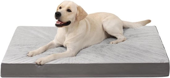 Casa per Cani Ortopedica per Cani Grandi, Cuscino per Cani Lavabile 91x68cm, Letti per Cani con Coperta Rimovibile, Asciugamano per Cani Bifacciale e Invertibile, Grigio