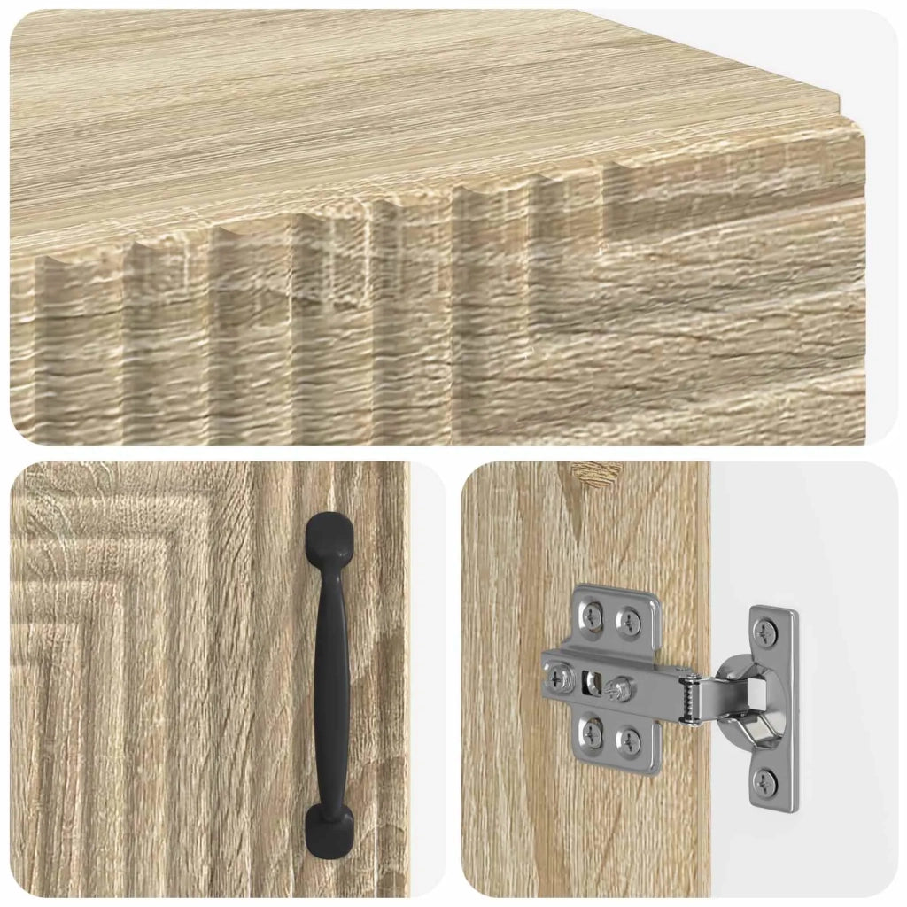 Mobiletto da Bagno HAARLEM Rovere Sonoma 30 x 31 x 80 cm 896827