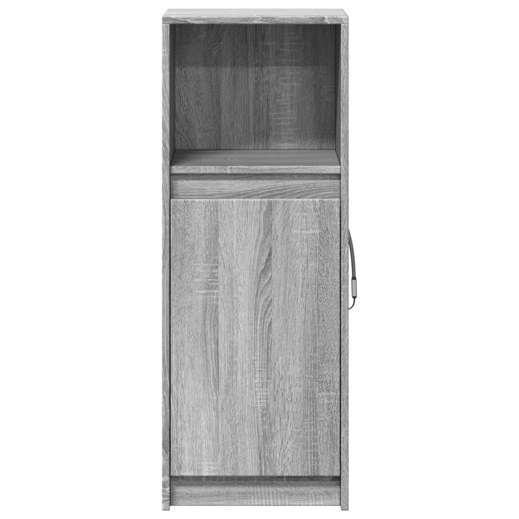 Credenza con LED-Buffet-Armadio da cucina Grigio Sonoma 38x34x100cm in Legno Multistrato