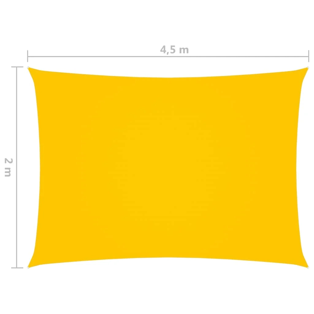 Vela ombreggiante/ombrellone rettangolare in tessuto Oxford 2 x 4,5 m giallo 02_0009621