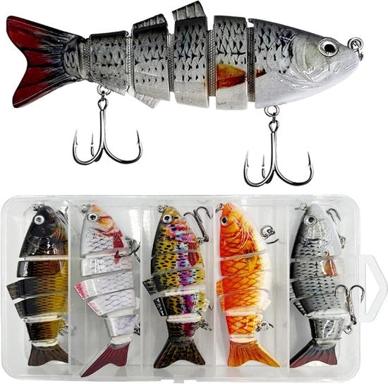 Set di imitazioni di pesce in plastica 4 pezzi - Imitazioni di pesce realistiche per la pesca in acqua salata e dolce