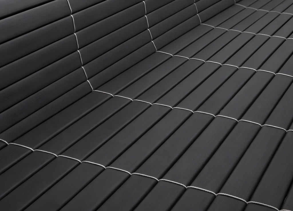 Rotolo Arella PVC Rete Recinzione Listelle Frangivista Da Esterno - 100x500 - Antracite