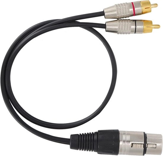 Cavo di split audio in PVC-metallo per uso domestico e professionale - 1 femmina XLR a 2 maschi
