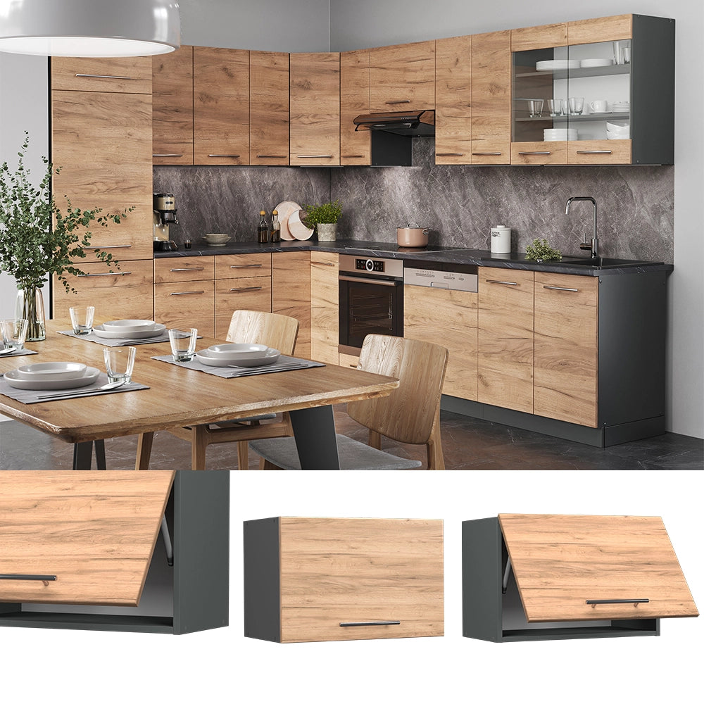 Vicco Pensile da cucina Quercia dorata 60 cm Piatto