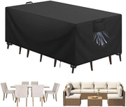 Copri tavolo per esterni impermeabile - Tavolo esterno copri 200x100x75 cm - Tessuto Oxford 420D - Protezione UV - Impermeabile al vento - Duraturo