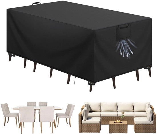 Copri tavolo per esterni impermeabile - Tavolo esterno copri 200x100x75 cm - Tessuto Oxford 420D - Protezione UV - Impermeabile al vento - Duraturo