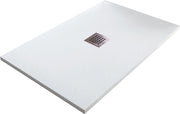 Piatto Doccia in Pietra 80x110 cm Bonussi Ardesia Stone Central Bianco