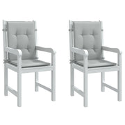 Cuscini Sedia Schiena Bassa 4 pz Grigio MÃ©lange 100x50x4 cm