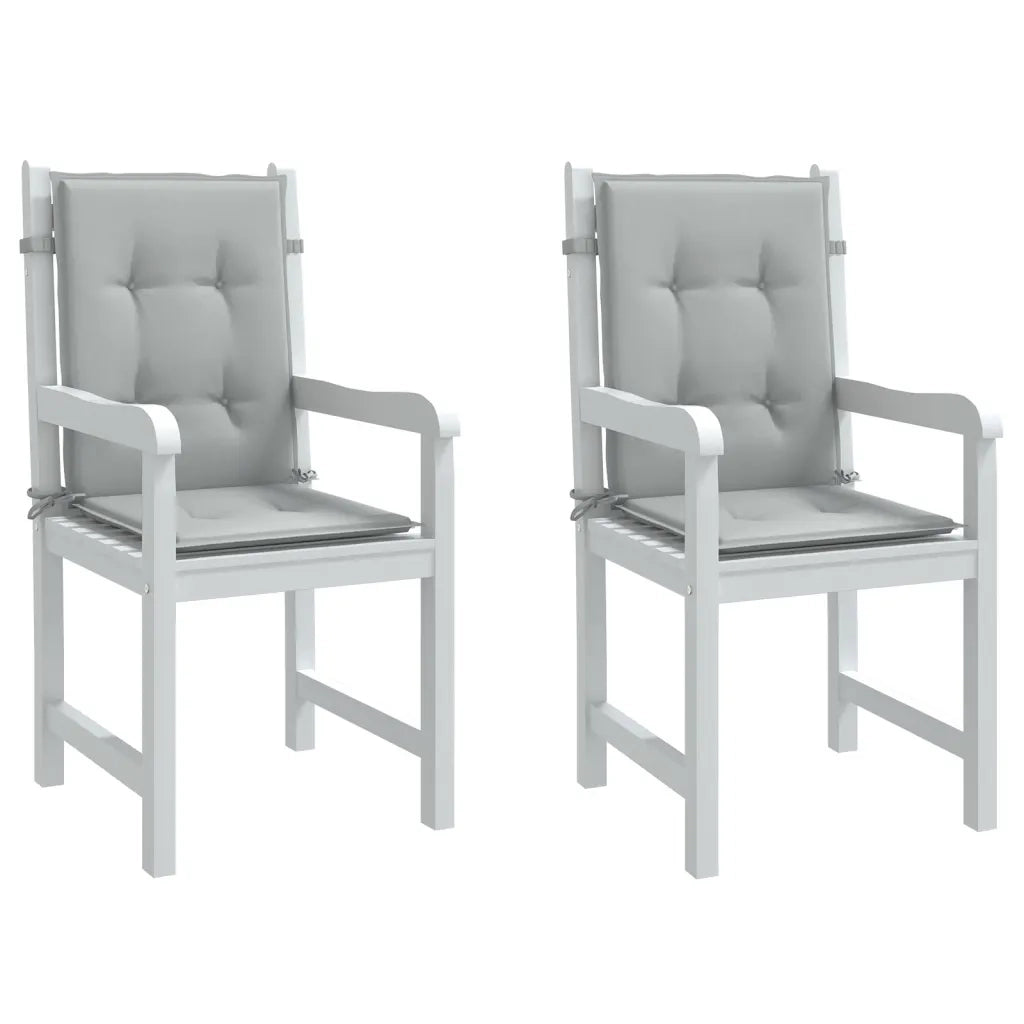 Cuscini Sedia Schiena Bassa 4 pz Grigio MÃ©lange 100x50x4 cm