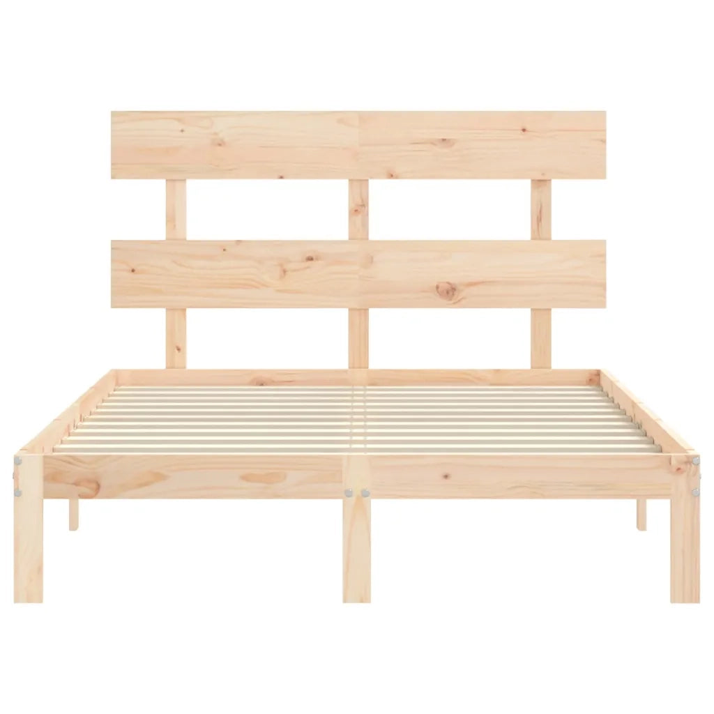 vidaXL Giroletto con Testiera Small Double in Legno Massello