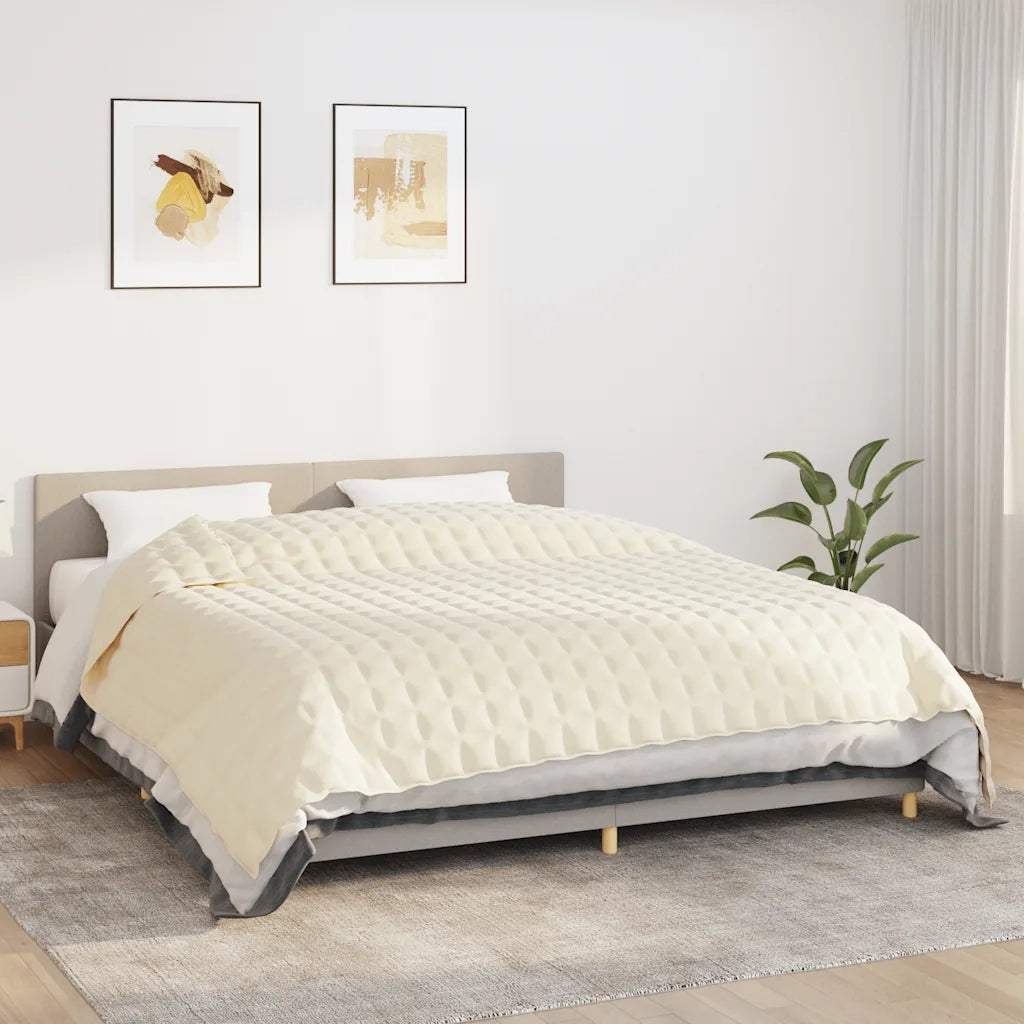Coperta Ponderata Crema Chiaro 220x260 cm 11 kg Tessuto 350820