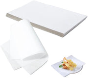 Pannello di carta per la cottura - 20 x 30 cm - Impermeabile e resistente all'olio - Adatto per hamburger - Bianco