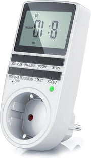 Timer digitale con display LCD da 21 pollici - 53 cm - 3680 W con 10 programmi - batteria di riserva - modalità di accensione casuale - protezione contro il tocco